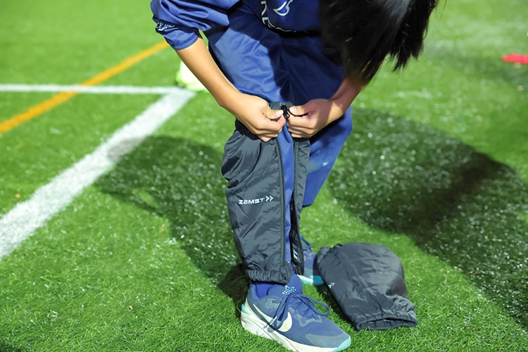 ザムストレッグウォーマー使用風景