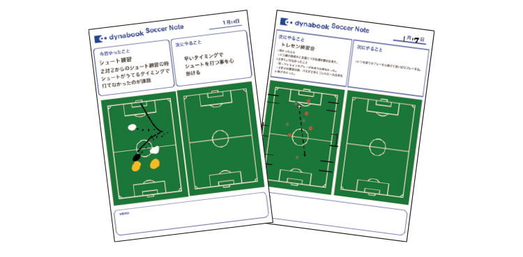 ※PC版サッカーノートモニター企画（2022年前期）西村翔雲くんのノートより。