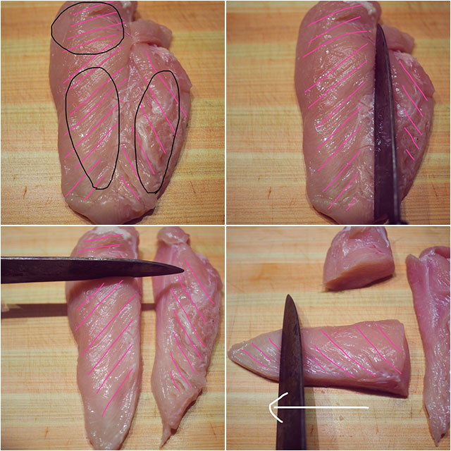鶏肉の切り方