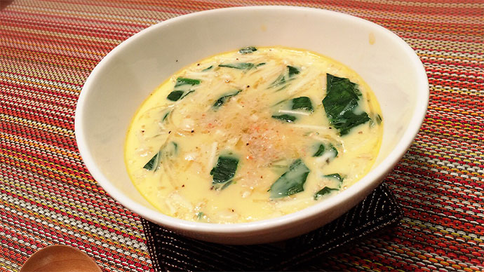 サカママレシピ ―中華風★カニ卵豆腐―