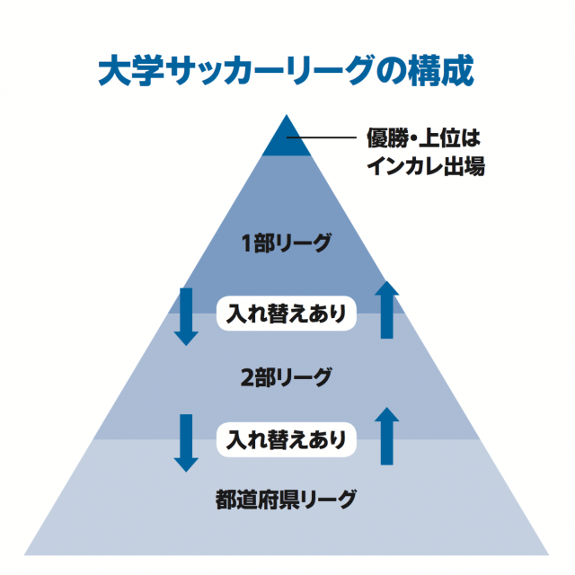 大学サッカーリーグの構成