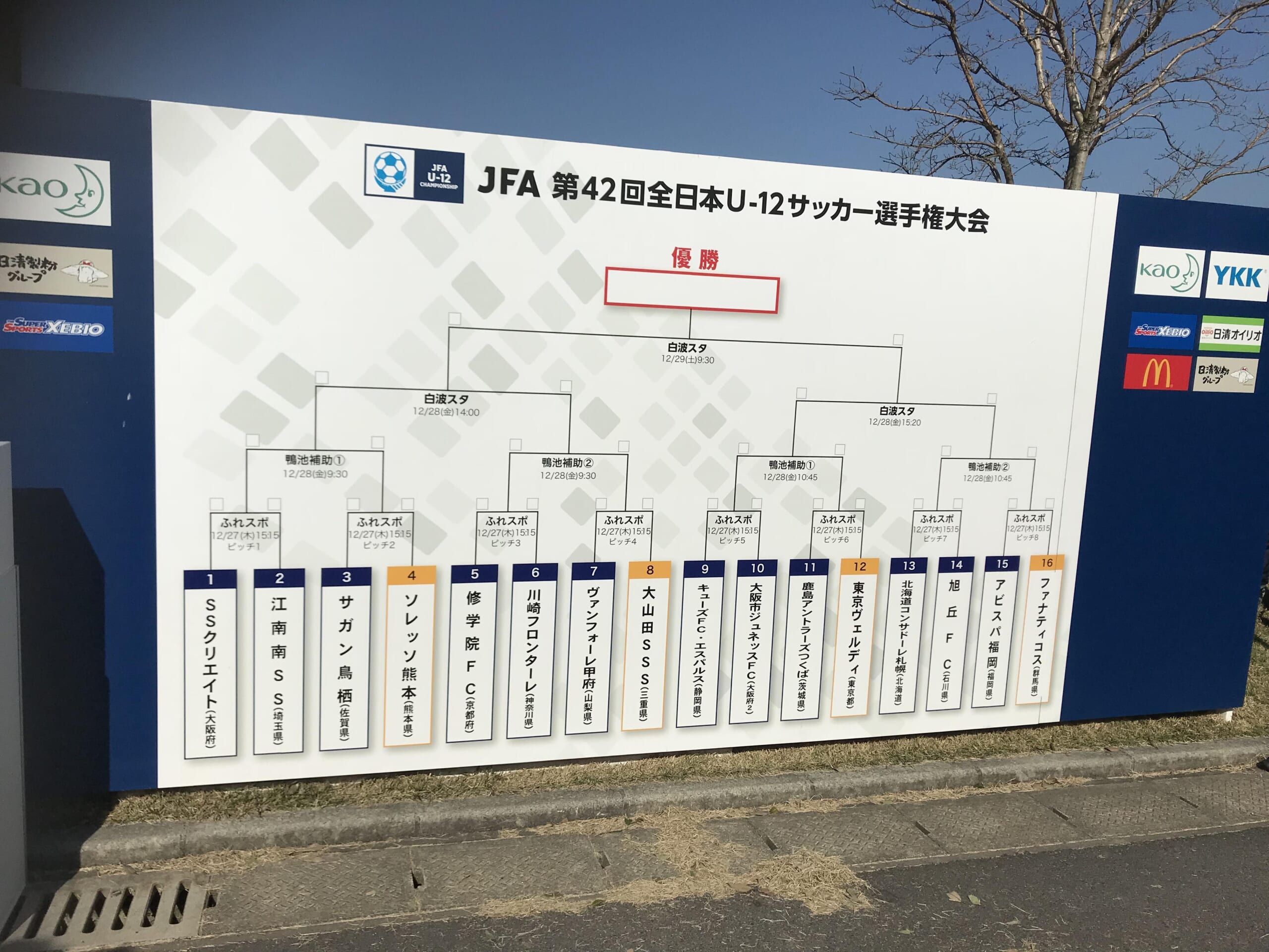 JFA第42回全日本U-12サッカー選手権大会 ベスト16