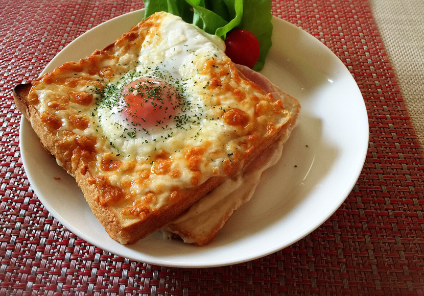 サカママレシピ ―ゴマ入り★半熟玉子のクロックマダム―