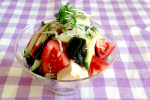 【サカママレシピ】豆腐としらすとワカメのミネラル和風サラダ