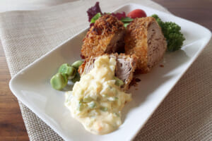 【サカママレシピ】マグロフライのそら豆のタルタルソース添え