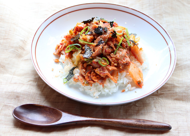 豚キムチ丼