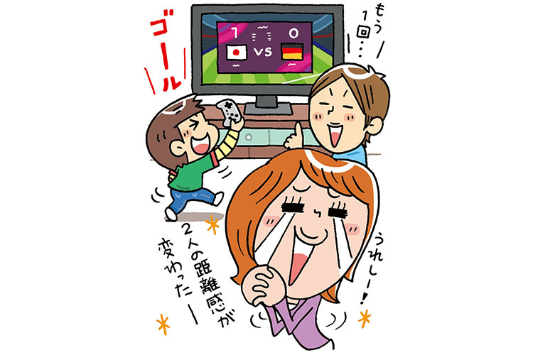 サッカー経験者のパパと息子が、ウイイレでいい距離感に!