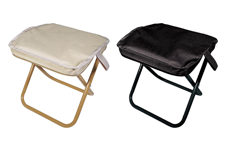 折りたたみポケットチェア（ベージュ/ブラック）