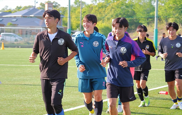 前橋育英高校の練習風景