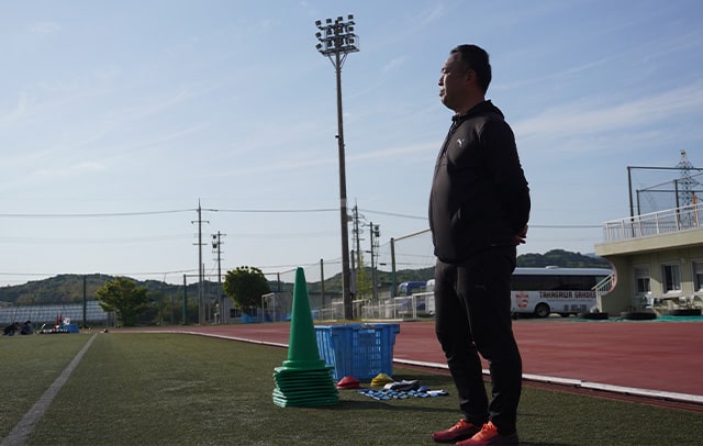 高川学園高校の練習風景