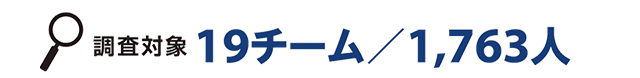 調査対象のチーム数