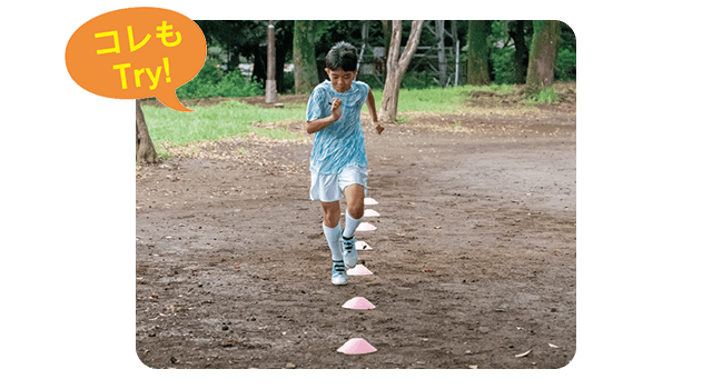 直線マーカー走の風景