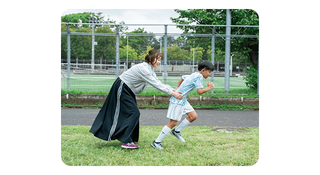 腰引き前傾の風景