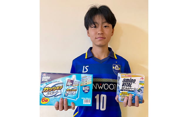 JFA第49回全日本U-12サッカー選手権大会出場チームのFC TRIANELLO Machida所属の東海林貫大選手