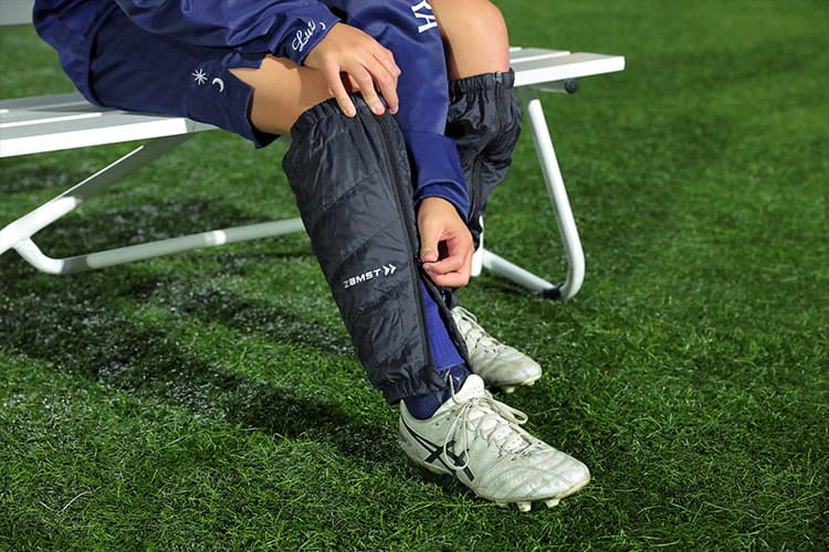 ザムストレッグウォーマー使用風景