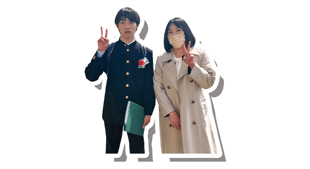 田渕千春さん･蒼士郎さん（高３）
