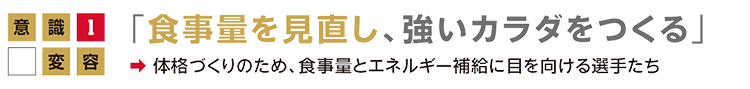 意識変容01「 食事量を見直し、強いカラダをつくる」