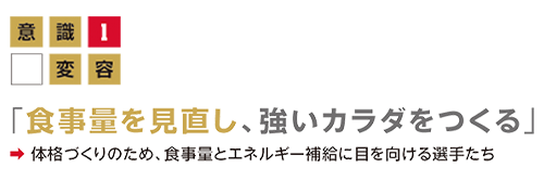 意識変容01「 食事量を見直し、強いカラダをつくる」