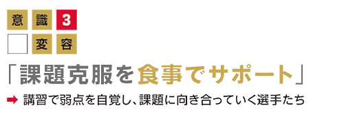 意識変容03「 課題克服を食事でサポート」
