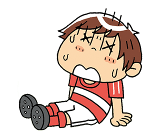 過剰なトレーニングは成長期特有のケガの原因のイメージイラスト